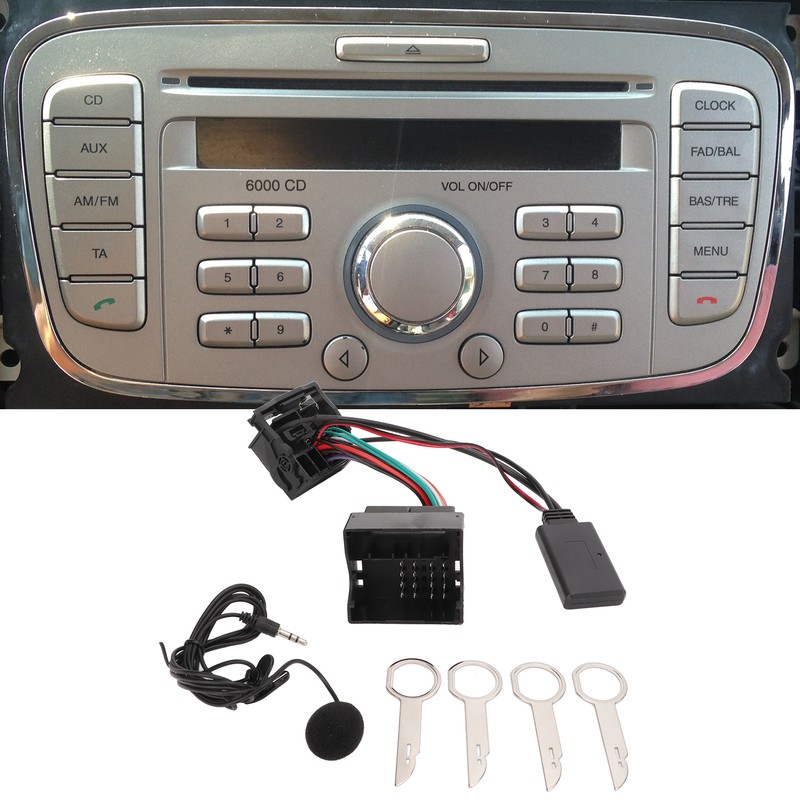 Bluetooth 5.0 Wireless Audio Adapter Aux in Cable with Microphone