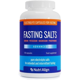 Fasting Salts Capsules Pure Electrolytes for Fasting. Sodium, Potassium, Magnesium, Phosphorus. Fasting Electrolytes Supplement from Nutri-Align...   