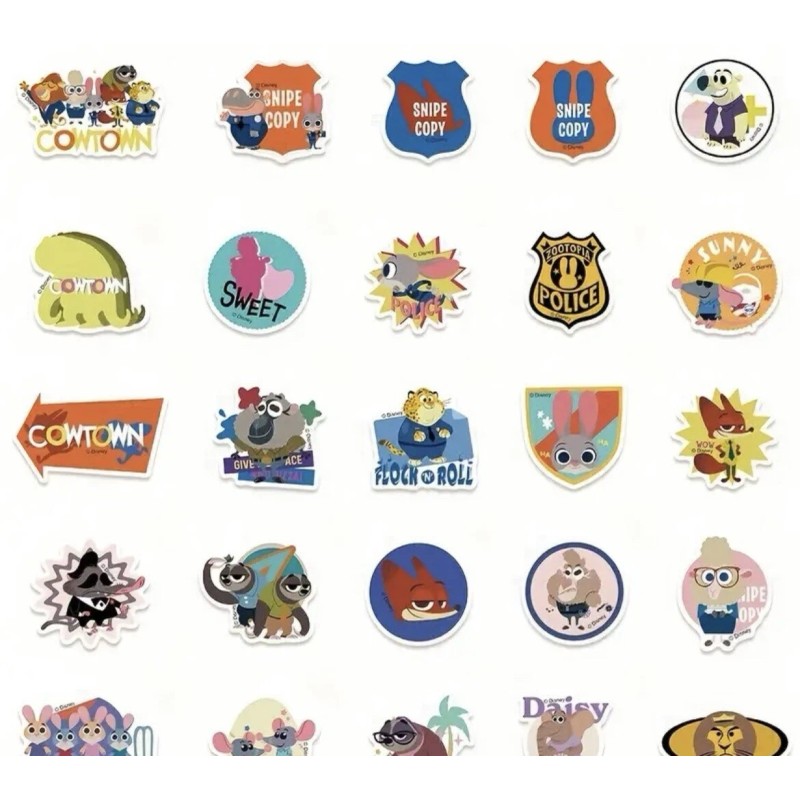 Unbranded 10 Random Zootopia Themed Stickers