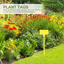 OUNONA Waterproof Plant Markers 30 CM Yellow 10 PCS