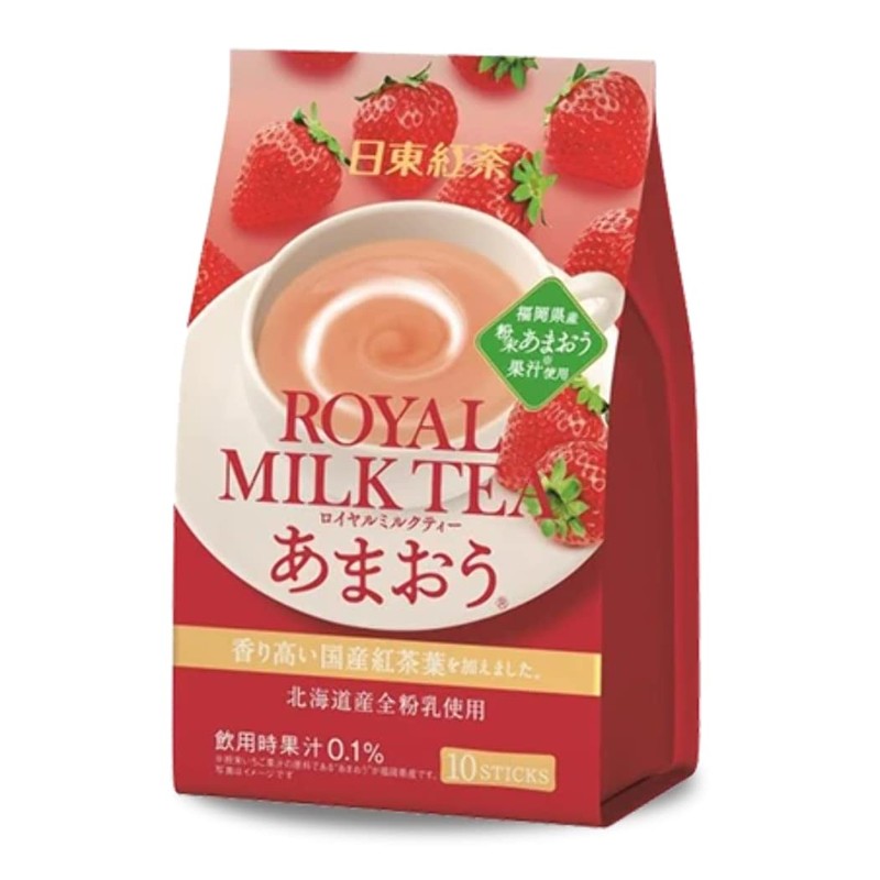 Nitto Tea Royal Milk Tea Amaou Strawberry Flavor (10 sticks)