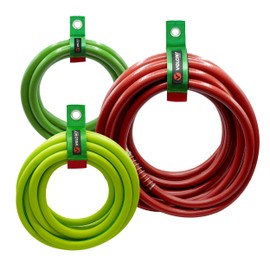 VELCRO Brand Easy Hang Garden Hose or Extension Cord Holder Organizer Variety Pack. Holds up to 100lbs. Heavy Duty Straps Perfect for Shed or Garage Organization. 3-pk 10",14" and 18", Black