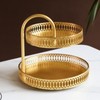Double Layer Pastry Tray Decorative Copper Gold Biscuits Dessert Display