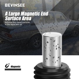 Bevinsee Aluminium Alloy M12x1.5 Magnetic Oil Sump Drain Plug Compatible with E12 528i 530i, E23 733i 735i L7, E28 533i 535i 535is M5, E30 318i 325i, E46 323i 325i 328i 330i, See Fitments, Black