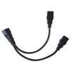 Hisonde 2 Pack UPS Server Y Splitter C14 to 2