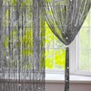 Sinmoe 2 Pieces Glitter String Curtain Panels Cotton String Curtain