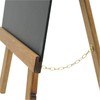 Chalkboards UK Table Top Chalkboard and Easel, Wood, Dark Oak