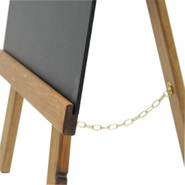 Chalkboards UK Table Top Chalkboard and Easel, Wood, Dark Oak