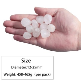 mookaitedecor 1 lb Irregular Natural Rock Crystal Stone, Mineral Polishing Stones for Decoration of Home, Office and Garden, DIY Jewellery Making, Crystal Reiki and Healing (460 g)