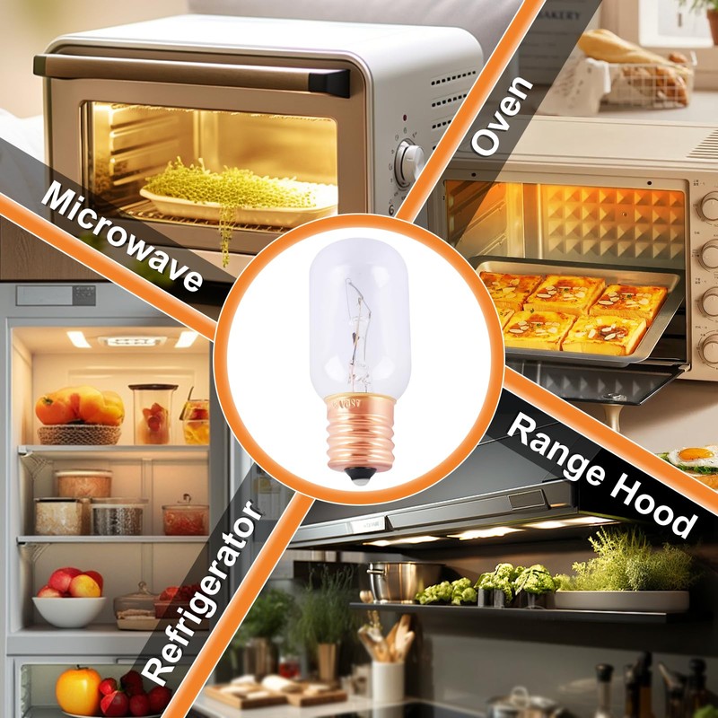 Wadoy Microwave Light Bulb Compatible with LG, Frigidaire, Kenmore, Whirlpool,