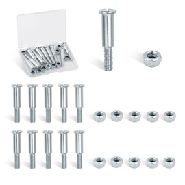 GOFIRA Motorcycle Handlebar Lever Pivot Bolt in Low Carbon Steel Material,M10 Flat Slotted Head,M6 Threading,Overall Lenght 32mm,Compatibel with 25mm Handlebar Brake Master Cylinder,Pack of 10