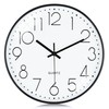 Lafocuse 3D Numbers Silent Wall Clock Black 30 cm Modern