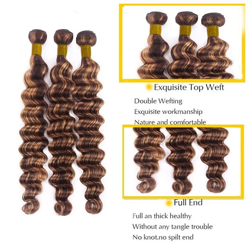P1B/30 Human Hair Bundles Ombre Loose Deep Wave Bundles 22