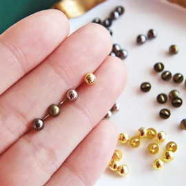 4mm / 0.16" Mini Metal Round Shank Buttons, Doll Mini Buttons, in 4 Colors, Doll Clothing Buttons, Perfect for 12" Fashion Doll Clothes (10PCS)