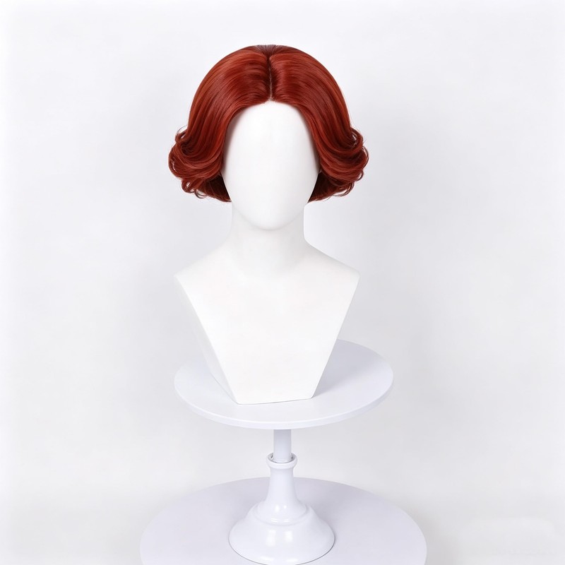 Anime Red long Braids Cosplay Wig Halloween Women Costume Party