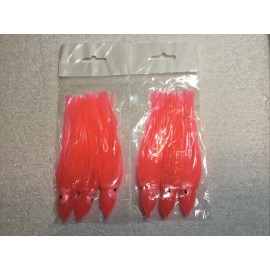 Unbranded 6 x Pink 5 1/2” Octopus Lure Skirts Trolling