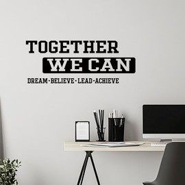 ANATTASOUL Wall Stickers WE CAN Peel and Stick Wall Decals, 3 Sheets Removable Art Decor for Bedroom, Nursery, Playroom, Bathroom, Office Decoration