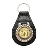 Giftshop UK Allah-Eser Leather Keyring, Black leather and silver metal,