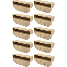 cyclingcolors 10x Supporto doga monodoga 63 x 12 mm in plastica per rete letto telaio in legno, terminale fissaggio con linguetta graffetta vite – beige