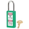 MASTER LOCK Lockout Padlock,KA,Green,3" H,PK6