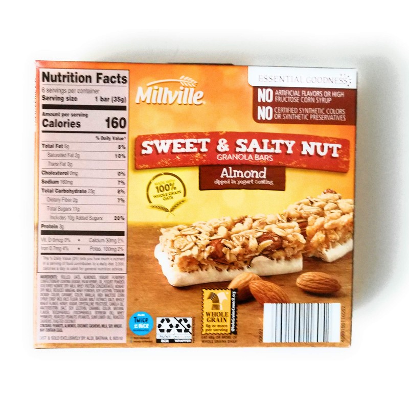 Millville Sweet & Salty Nut Granola Bars - Almond Flavor