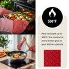 Heat-Resistant Silicone Oven Mitts – 13” x 7”Non-Slip Cotton-Lined, Flexible