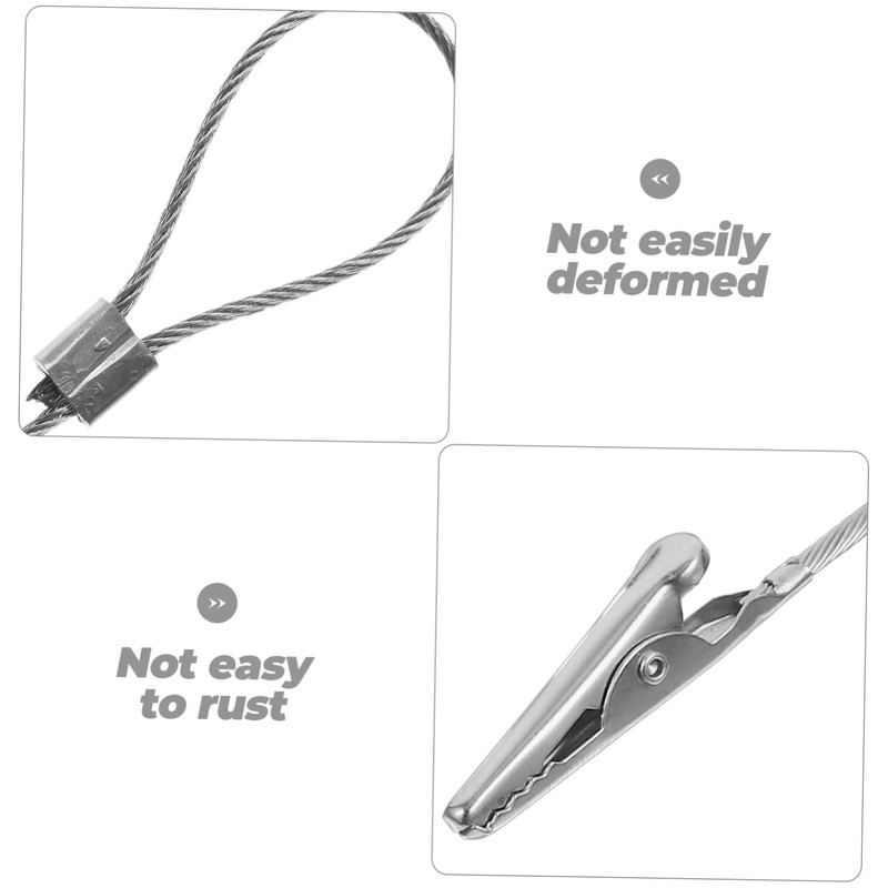 Zerodeko 1 Set Alligator Photo Clips with Hanging Wire for
