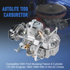 RADHLBNIU 1100 Carburetor Compatible with Ford Mustang Falcon 170 200 6 cylinder Engines 1963-1969