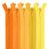 MARARDI [Pack of 5 Invisible Zippers [Orange] Nylon [60 cm]