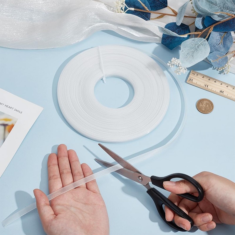 BENECREAT 30 Yards/27.4 m Sewing Polyester Boning, 8 mm Plastic