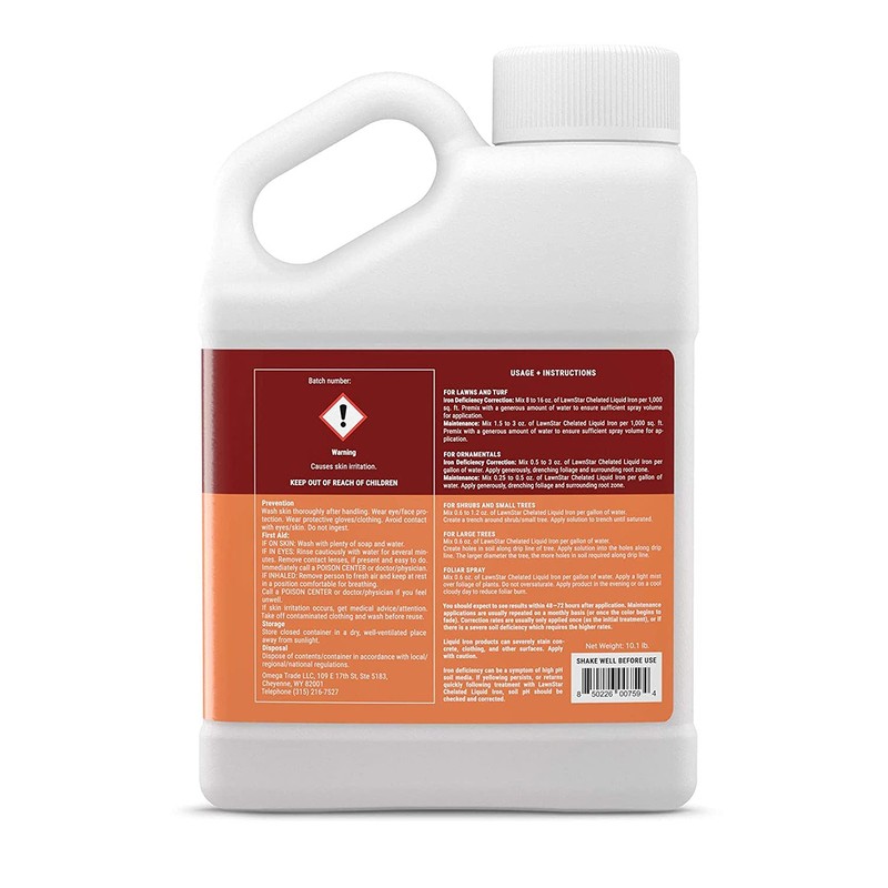 LawnStar Liquid Iron (1 Gallon) for Plants - Multi-Purpose, Suitable