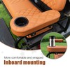 NOKINS Golf Cart Diamond Flip Armrest with Cup Holder, No