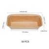 Lxmxgk 50Pcs Rectangle Paper Loaf Pans for Baking, Disposable Microwave