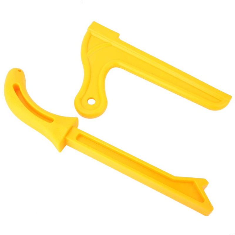 Fafeicy 2 Piece Safety Push Stick, Yellow 2-in-1 Wood Saw