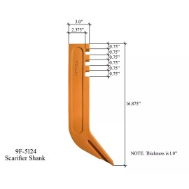 Quality Aftermarket 1 Scarifier Shank, fits CAT Motorgraders - 9F-5124 (195-7218) and 6Y-5230 tooth
