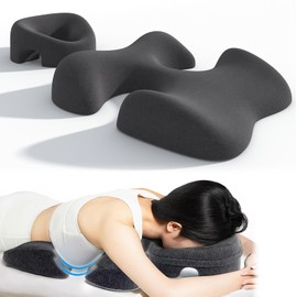 KONOVOLY Breast Pillow and Face Down Pillow for Massage Set, Women's Massage Bolster Sleeping for Bed with Non-Slip Bottom, Home Head Chest Cushion for SPA-Dark Gray