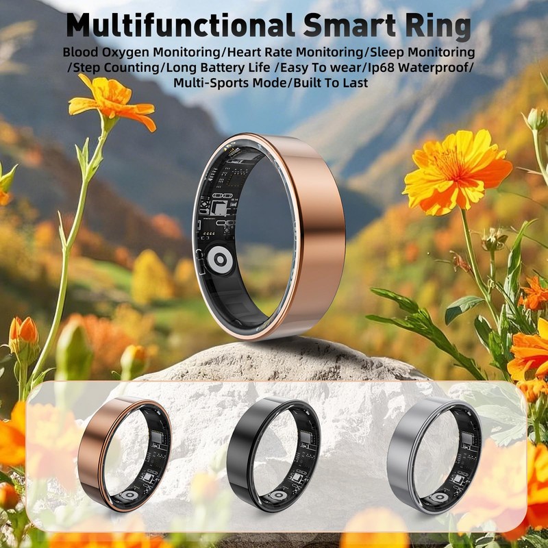 SARUNN ER Smart Ring with Sleep Monitoring, Step Counting, Heart