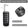 Black Freestanding Toilet Paper Holder with Storage,3 Rolls of Tissue