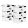 IRIS USA WeatherPro 19 Qt Storage Bins with Lids, 6