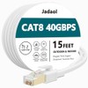 Cable Ethernet Cat8, para interiores y exteriores, 15 pies, cable