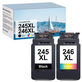 Remanufactured Ink Cartridge Replacement for PG245/CL246XL Ink Cartridge Compatible with PIXMA iP2820 MG2420 MG2520 MG2922 MG2924 Printer (1 Black 1 Color, 2-Pack)