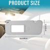 Grey Left Driver Side Sun Visor with Mirror Compatible with