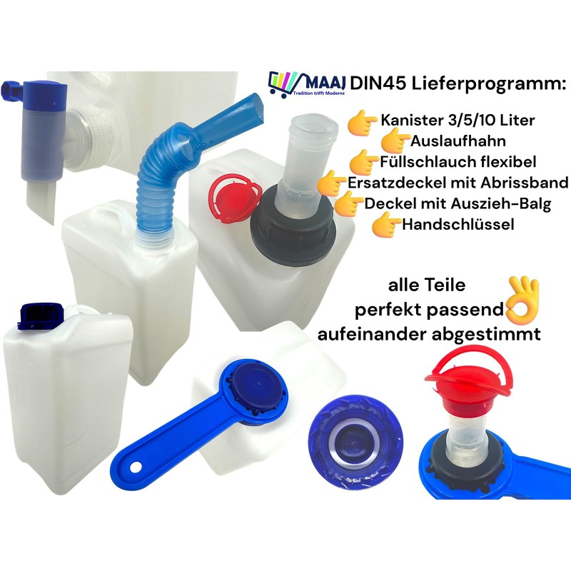 MAAJ 2 x Filling Aid / Filling Hose DIN45 Flexible