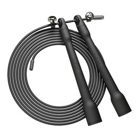 Speed Rope Speed Rope, Ultra Lightweight 105g, 9ft Cable, Metal Bearings, Ergonomic Grip, Black (Black)