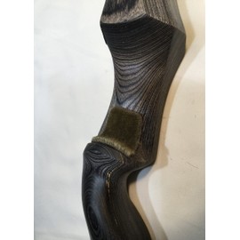 Archery 4" X 8" Hair Rug Arrow Rest KIT SUPERHAIR Bear Style Carpet with Leather Strike Plate Traditional Recurve Longbow (Black)