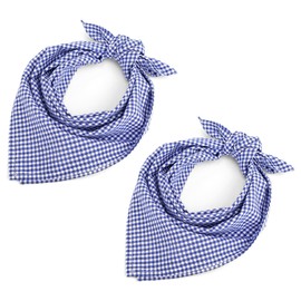 jiawaggag Costume Scarf, Chequered, 50 x 50 cm, Oktoberfest Women's Outfit, Bavarian Accessories for Carnival, Oktoberfest, Costume Party, blue white