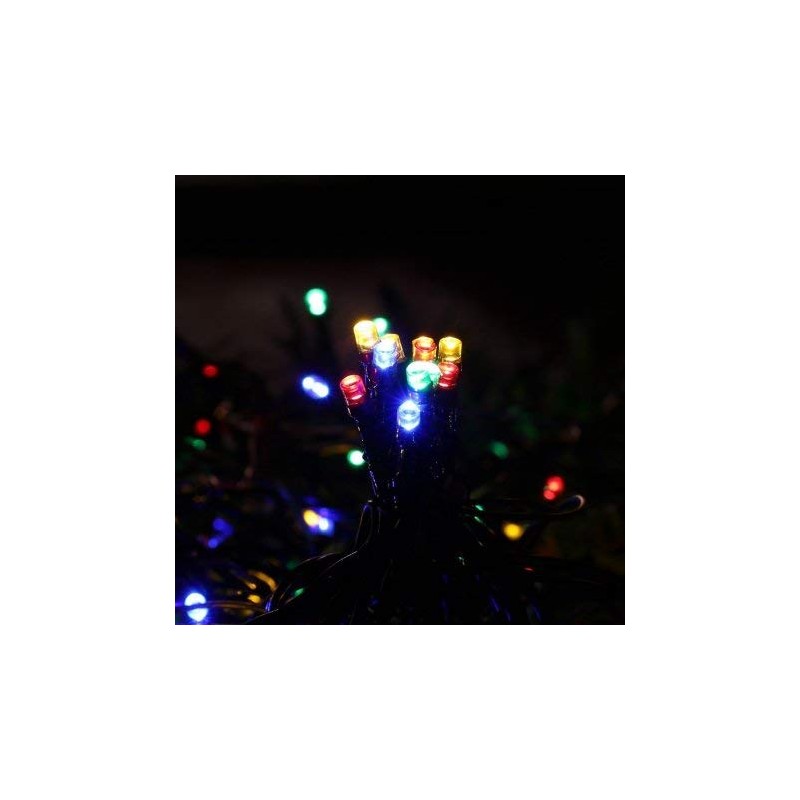 100 LED Garden Solar String Light Multi-Colour Fairy Outdoor 10m