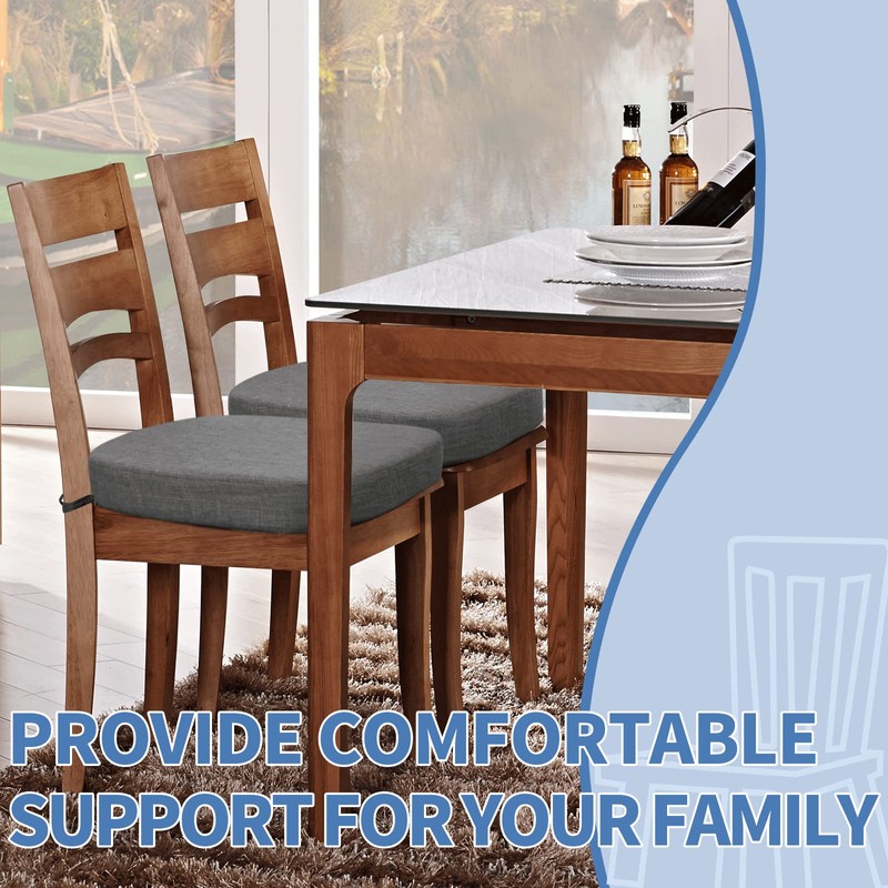 BUYUE Thickened 2.5" Friendly Woven Fabric Dining Chair Cushion, U-Shape