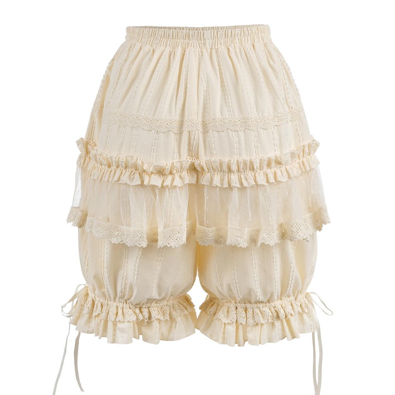 LTAKK Bloomers Women Ruffle Lace Pantaloons Renaissance Victorian Bloomers Kawaii