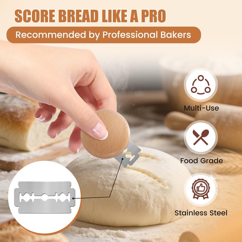 CUNSENR Bread Lame Blades Refill – Stainless Steel Scoring Blades
